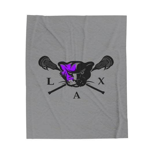 LaxCats Velveteen Plush Blanket