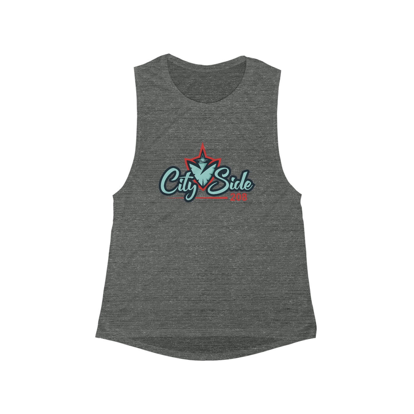 Women's CitySide208 Lacrosse Bella + Canvas Flowy Scoop Muscle Tank