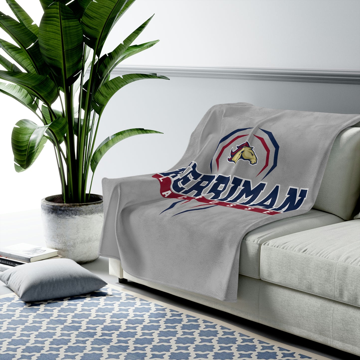 Herriman Lacrosse Velveteen Plush Blanket
