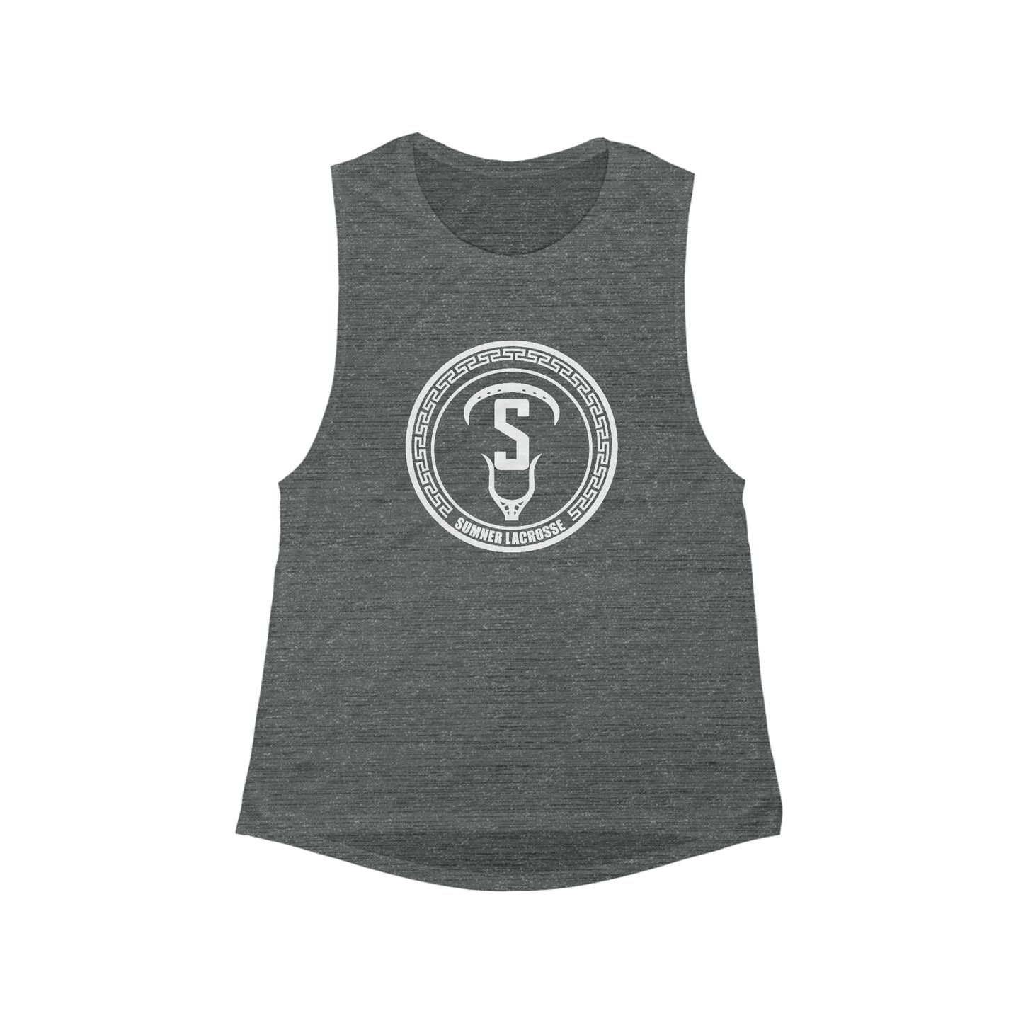 Women's Sumner Spartans Lacrosse Bella + Canvas Flowy Scoop Muscle Tank