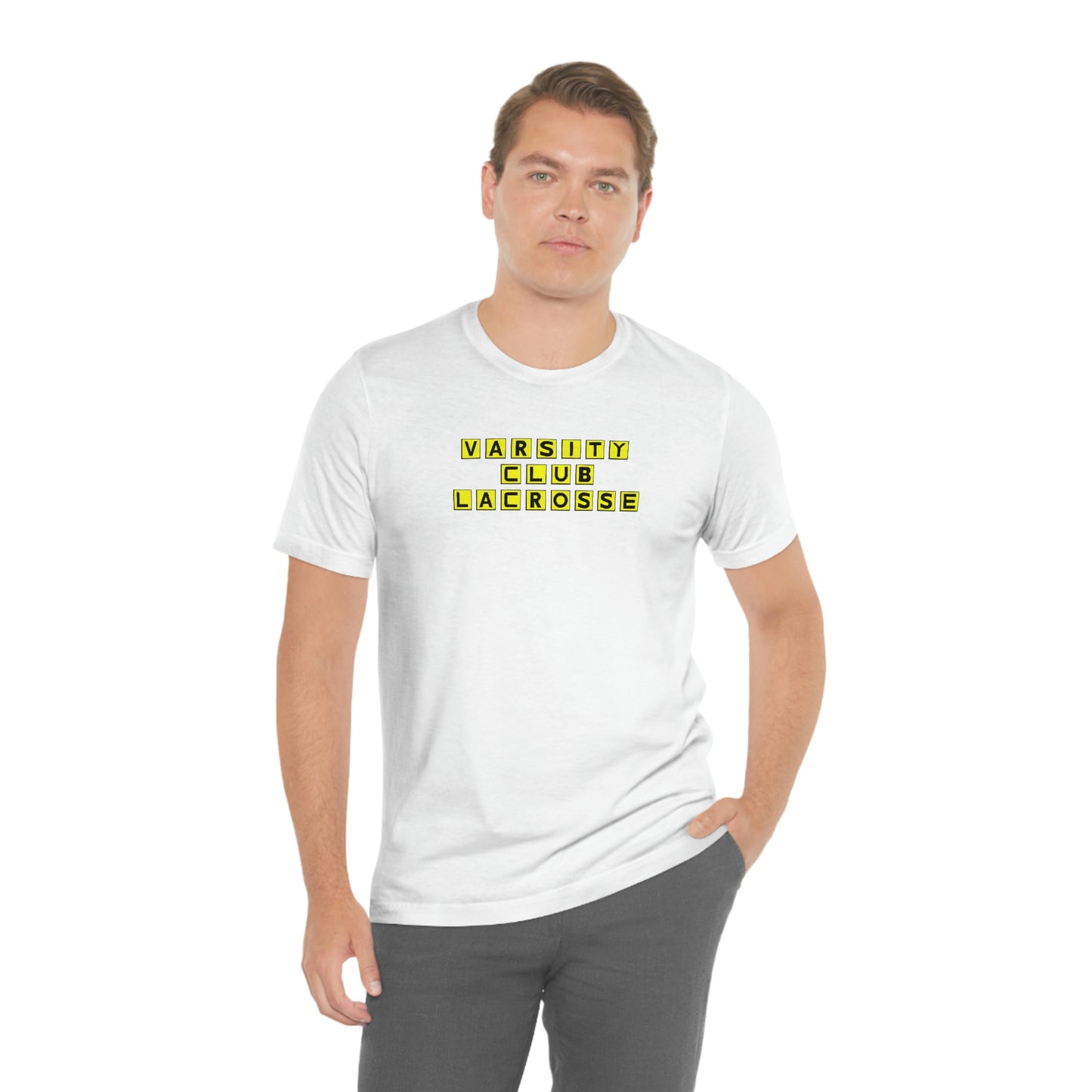 Adult Varsity Club Lacrosse Bella + Canvas Short Sleeve Cotton Tee - Waffle