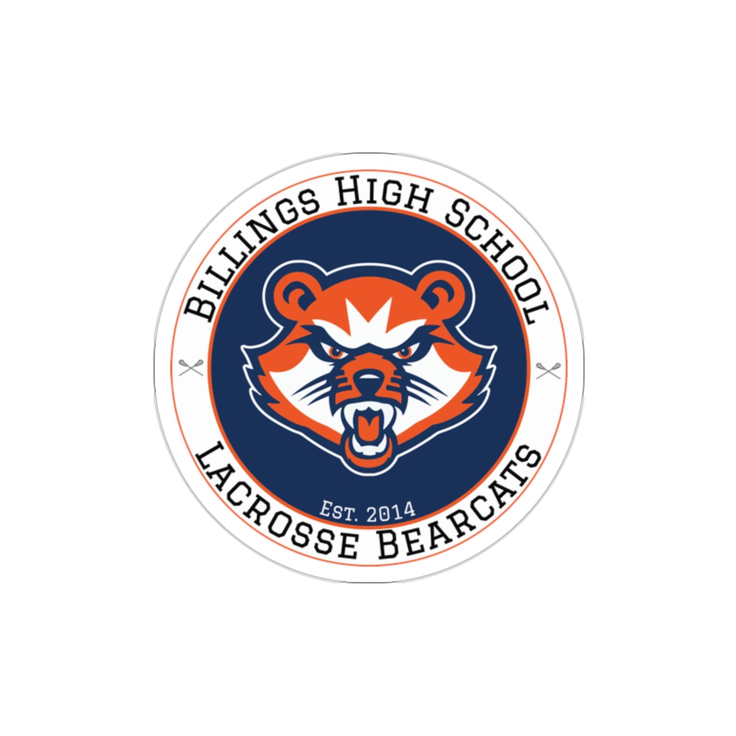 Billings Bearcats Lacrosse Die-Cut Stickers