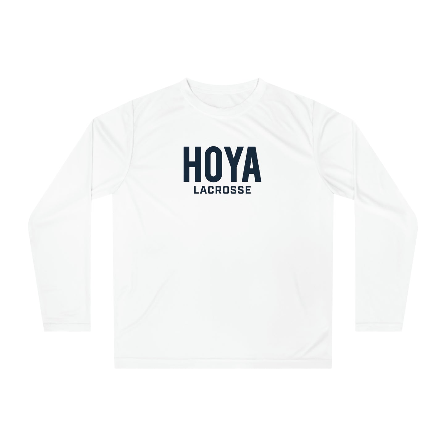 Adult Hoyas Lacrosse Performance Long Sleeve Shirt