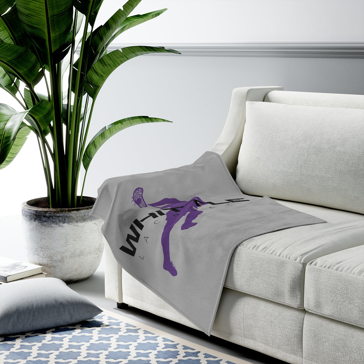 Whittle Lacrosse Velveteen Plush Blanket