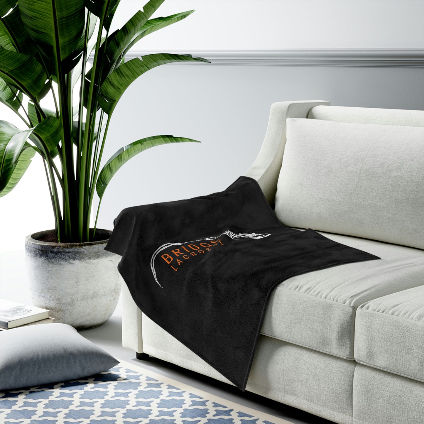 Bridge Lacrosse Velveteen Plush Blanket