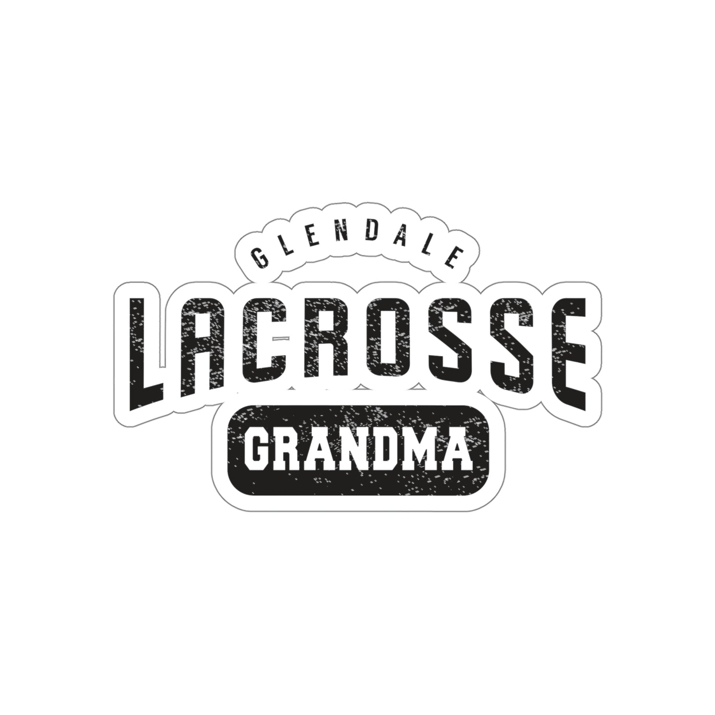 Glendale HS Lacrosse Die-Cut Stickers - Grandma