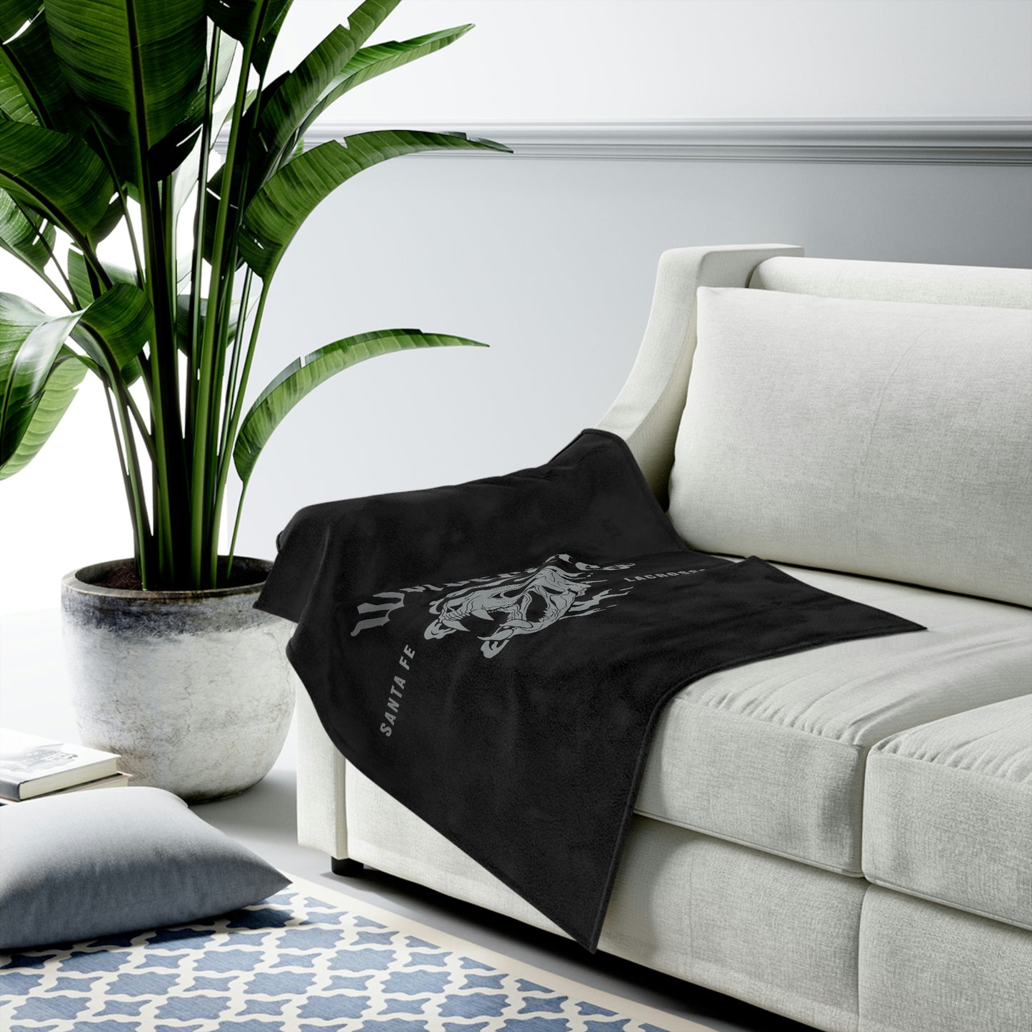 Santa Fe Lacrosse Velveteen Plush Blanket