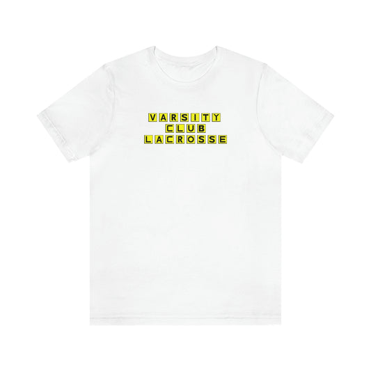 Adult Varsity Club Lacrosse Bella + Canvas Short Sleeve Cotton Tee - Waffle