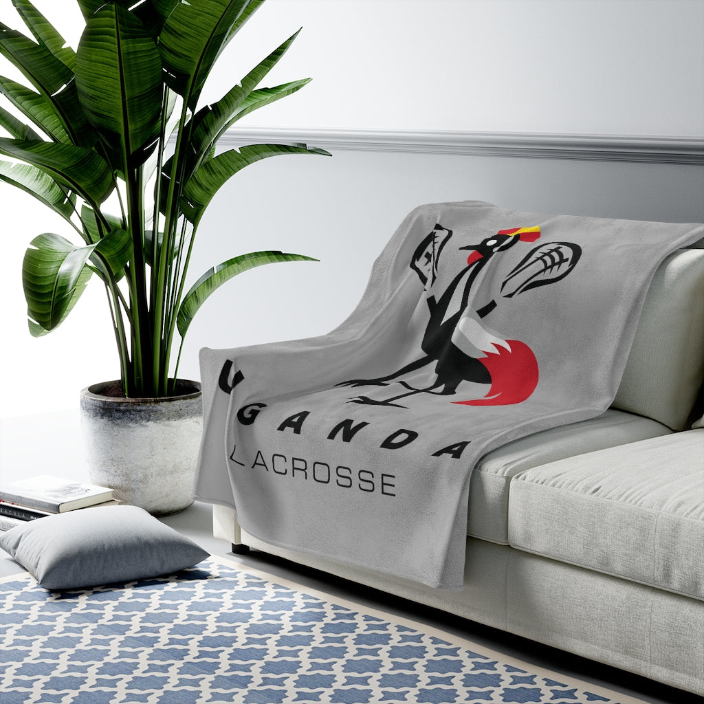 Uganda Lacrosse Velveteen Plush Blanket