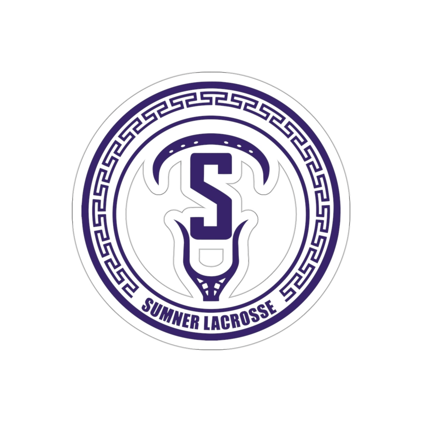 Sumner Spartans Lacrosse Die-Cut Stickers