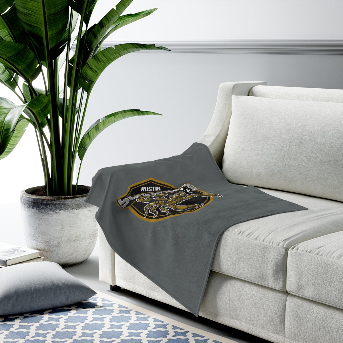 Austin Scorpions Velveteen Plush Blanket