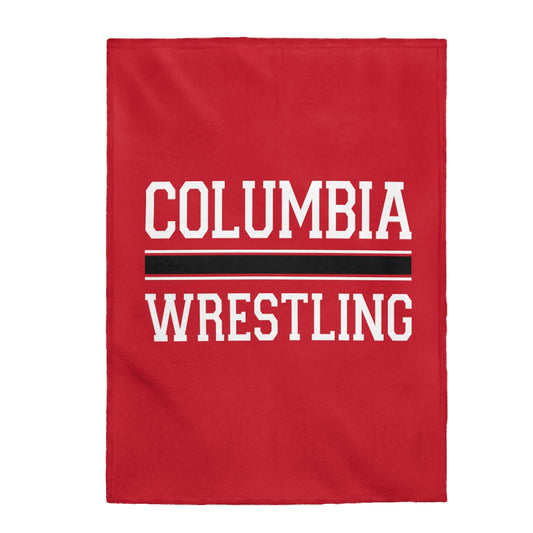 Columbia Wrestling Velveteen Plush Blanket