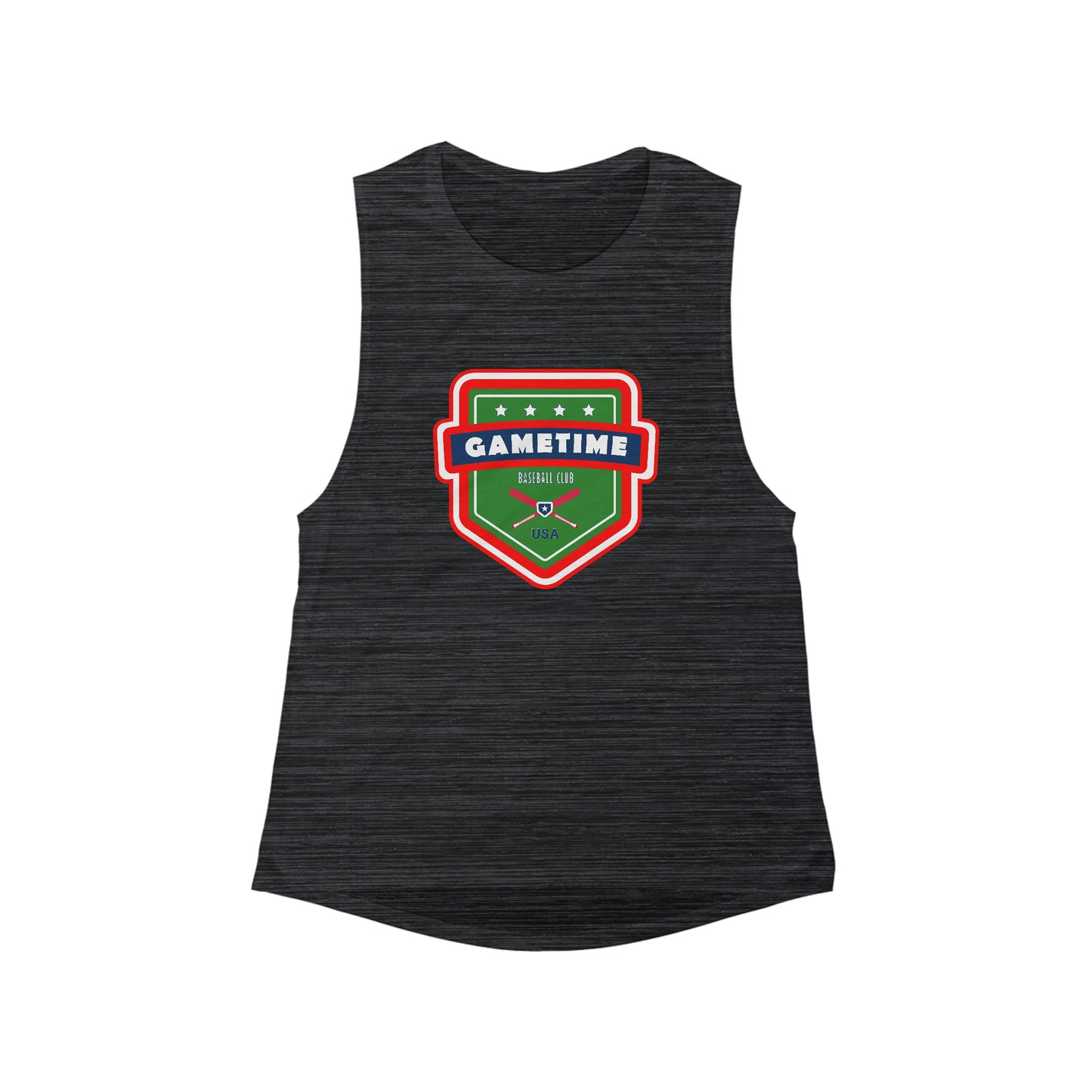 Women's Gametime Baseball Club Bella + Canvas Flowy Scoop Muscle Tank