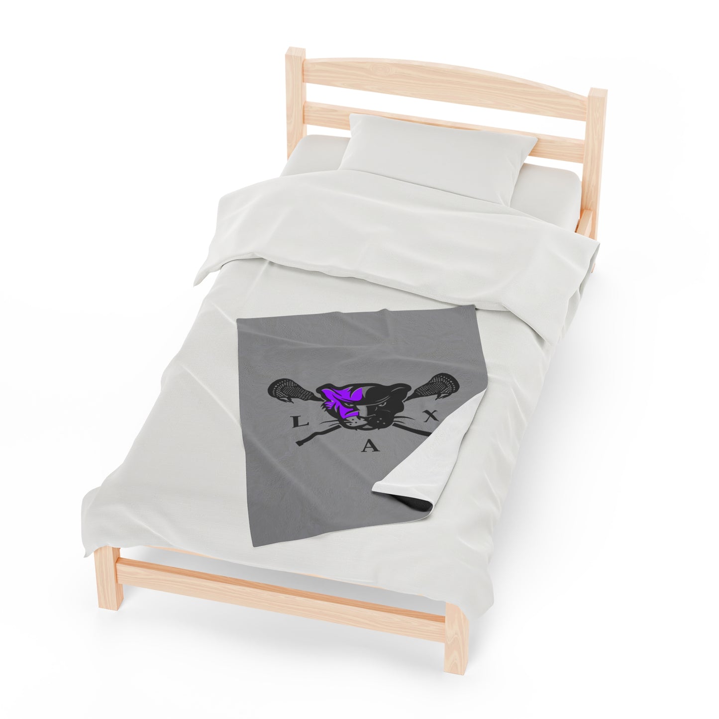 LaxCats Velveteen Plush Blanket