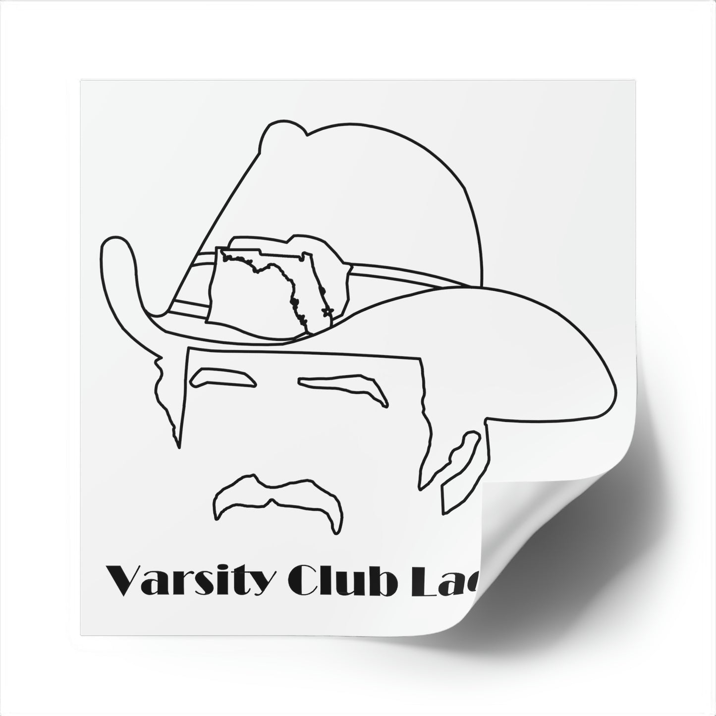 Varsity Club Lacrosse Square Stickers -  Indoor\Outdoor