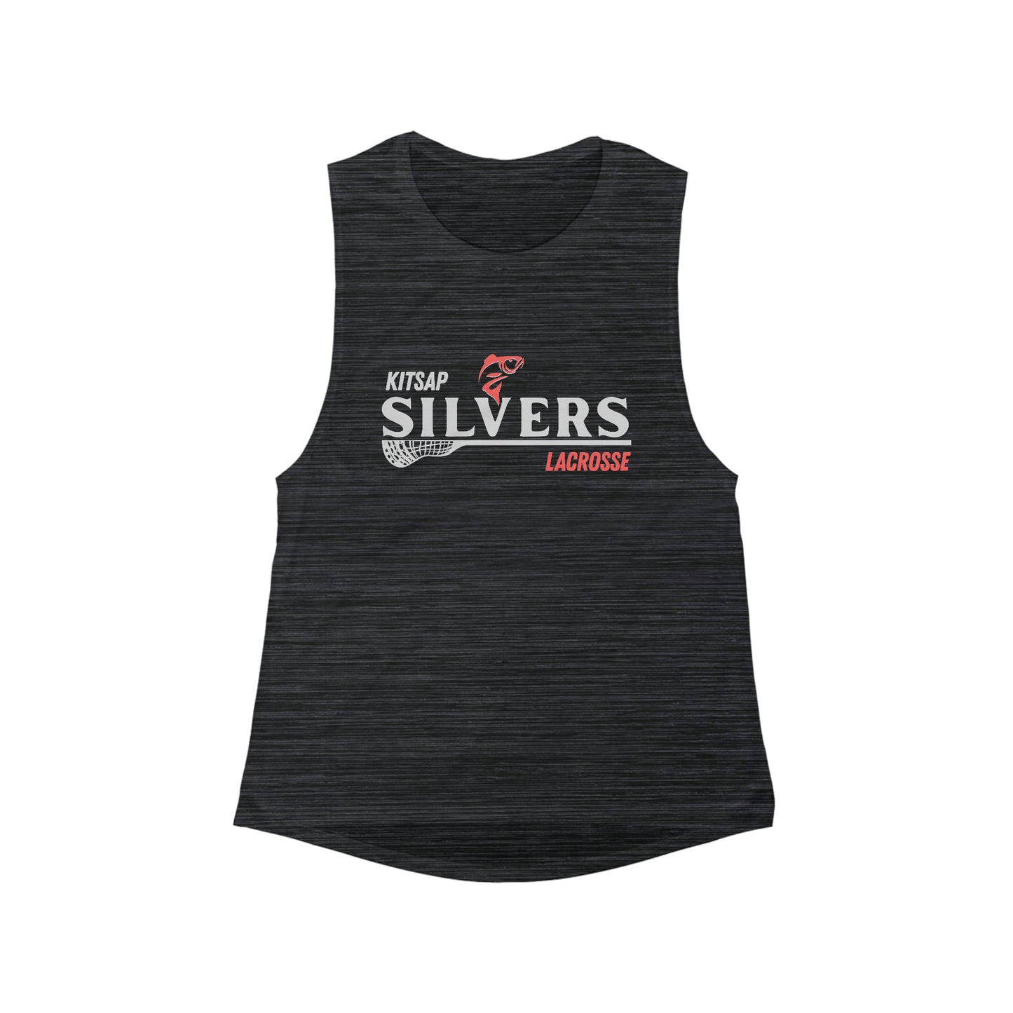 Women's Kitsap Lacrosse Bella + Canvas Flowy Scoop Muscle Tank