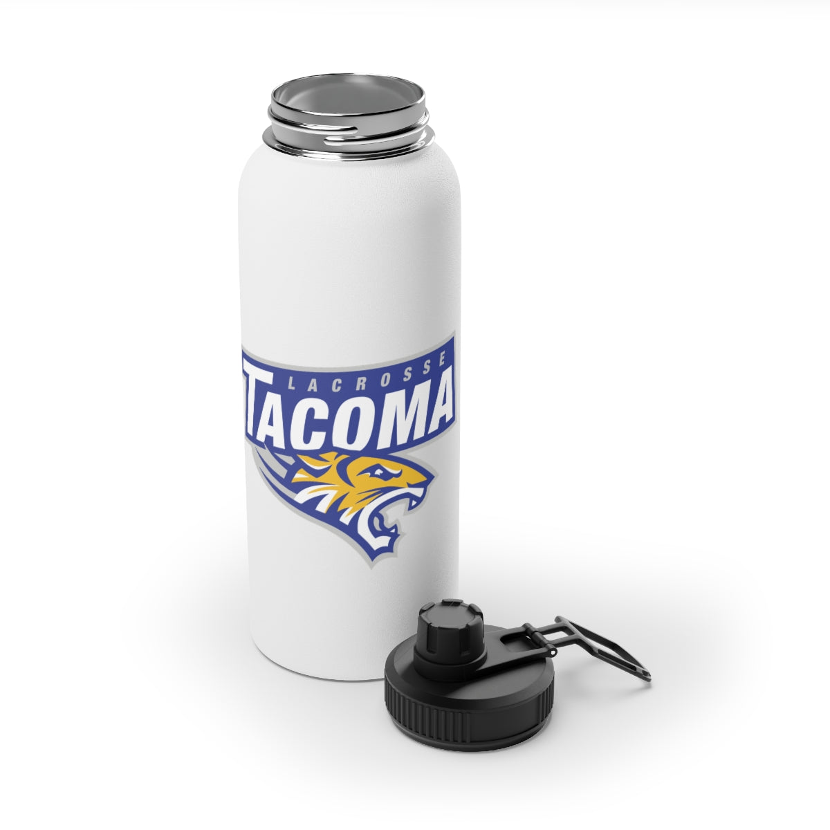 Tacoma Tigers Lacrosse Stainless Steel Water Bottle - Sports Lid