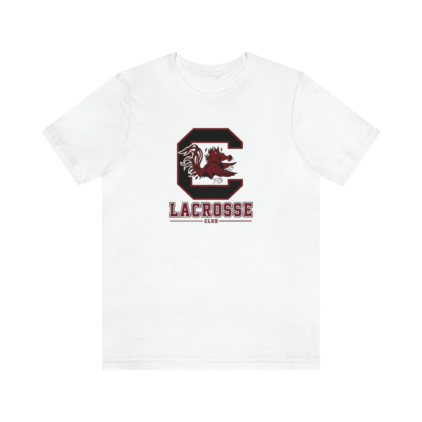 Adult Gamecocks Lacrosse Bella + Canvas Short Sleeve Cotton Tee