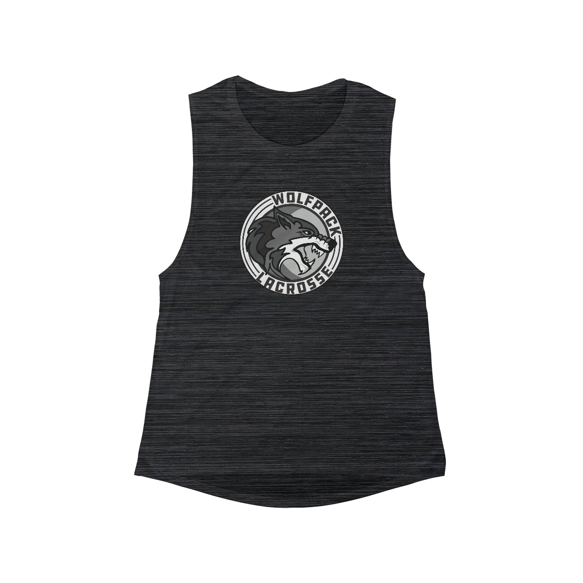 Women's Wolfpack Lacrosse Bella + Canvas Flowy Scoop Muscle Tank