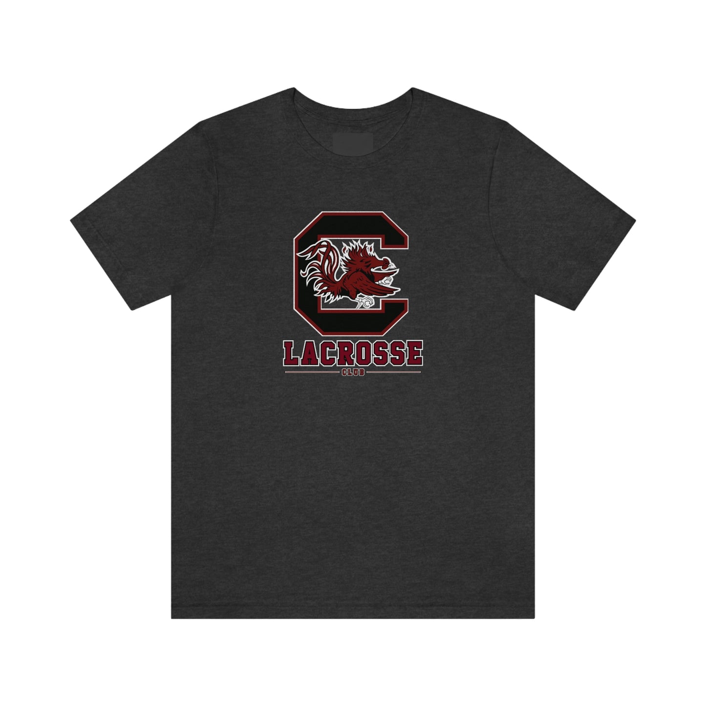 Adult Gamecocks Lacrosse Bella + Canvas Short Sleeve Cotton Tee