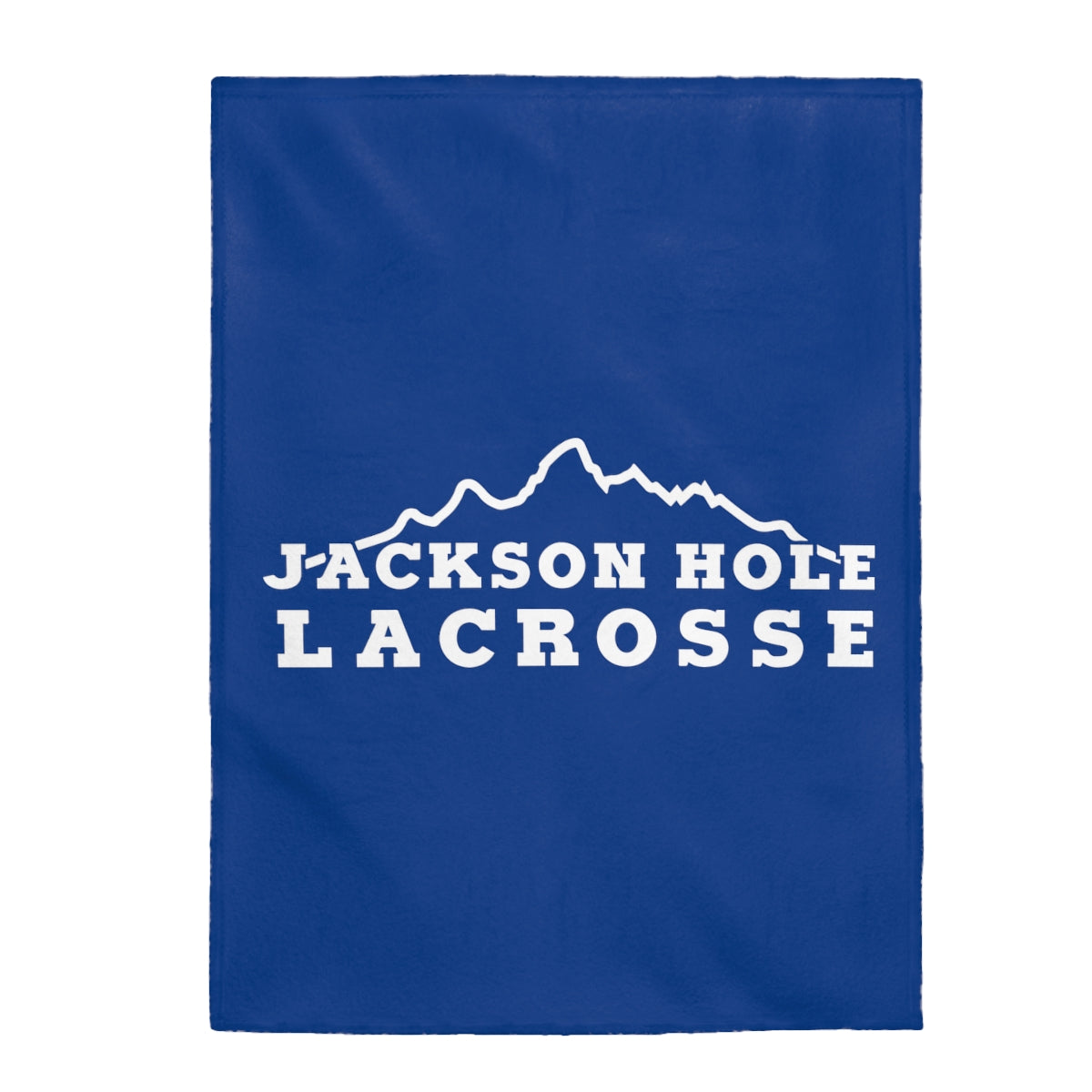 Jackson Hole Lacrosse Velveteen Plush Blanket