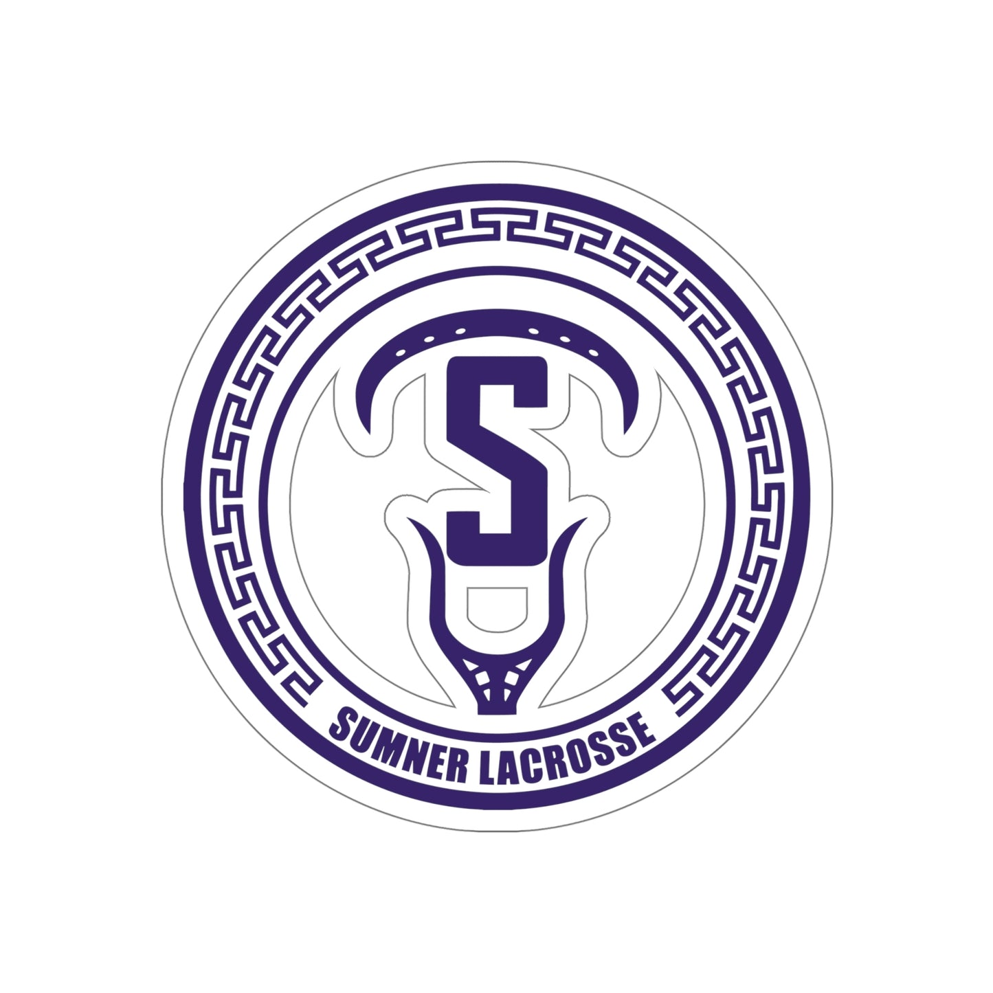 Sumner Spartans Lacrosse Die-Cut Stickers
