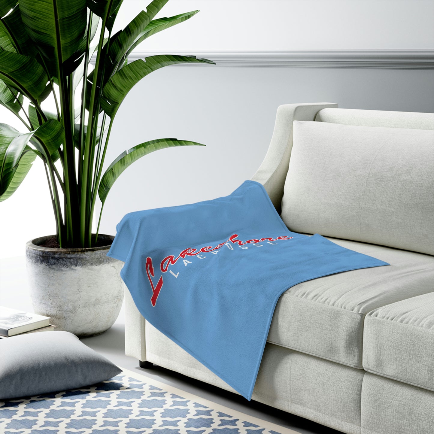 Samford Lacrosse Velveteen Plush Blanket