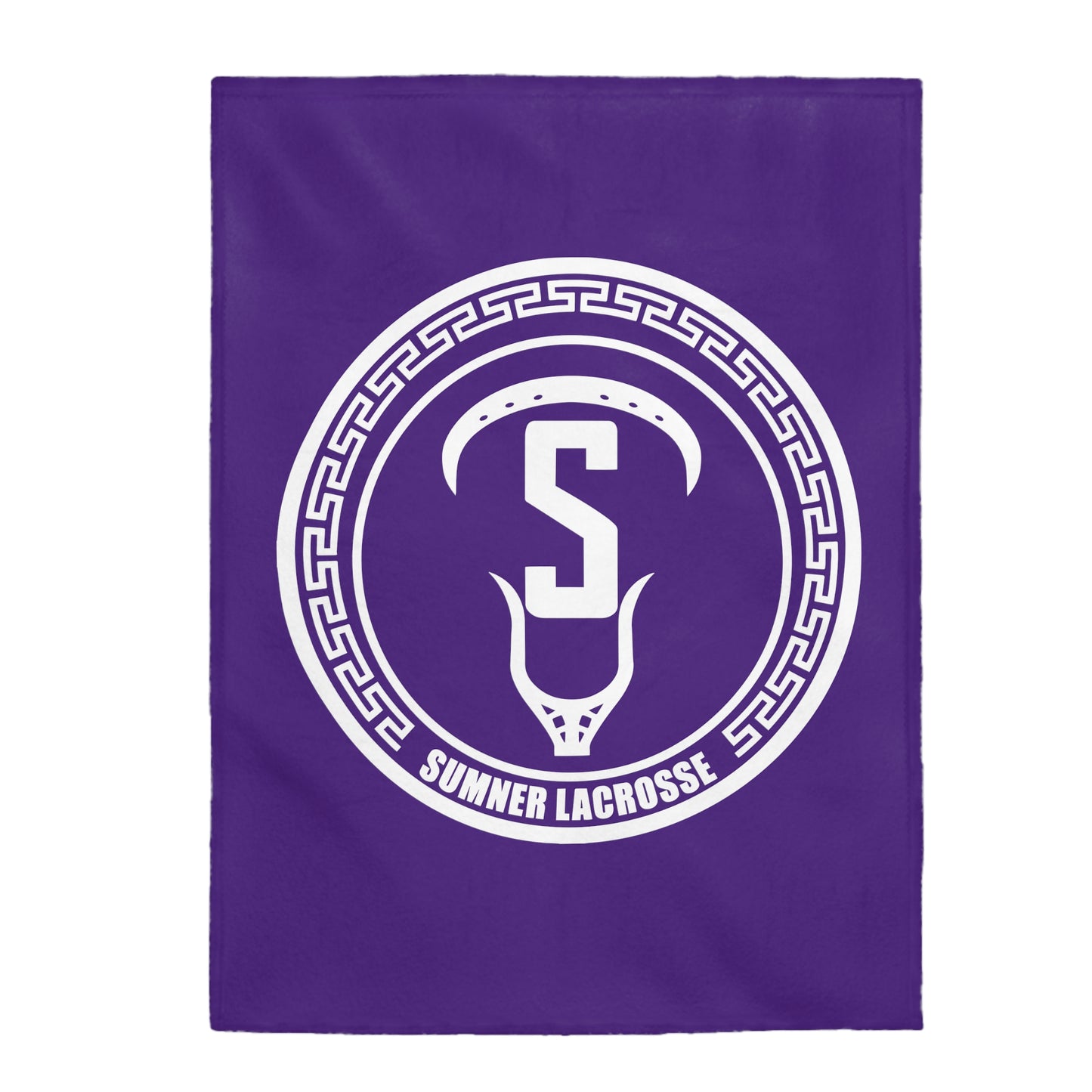 Sumner Spartans Lacrosse Velveteen Plush Blanket