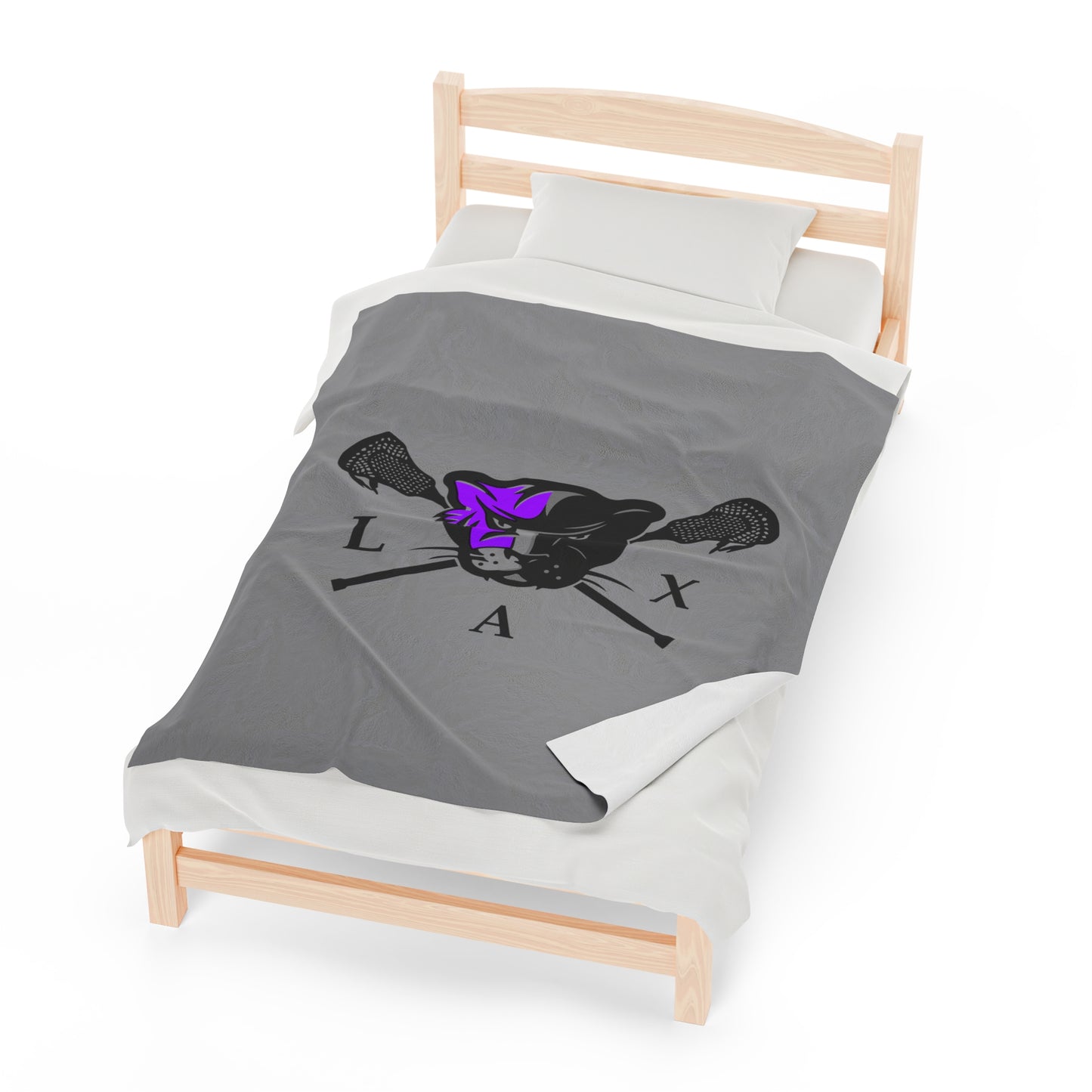 LaxCats Velveteen Plush Blanket