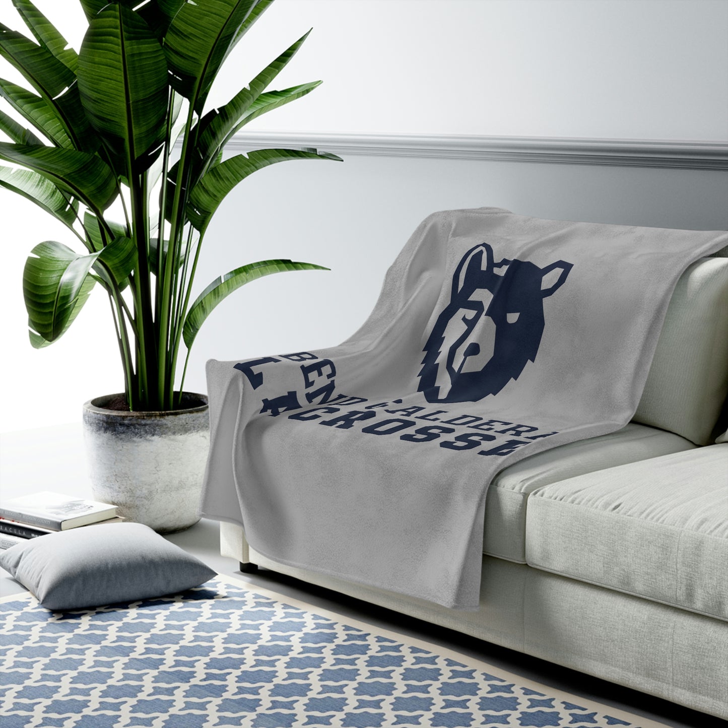 Bend Caldera Lacrosse Velveteen Plush Blanket