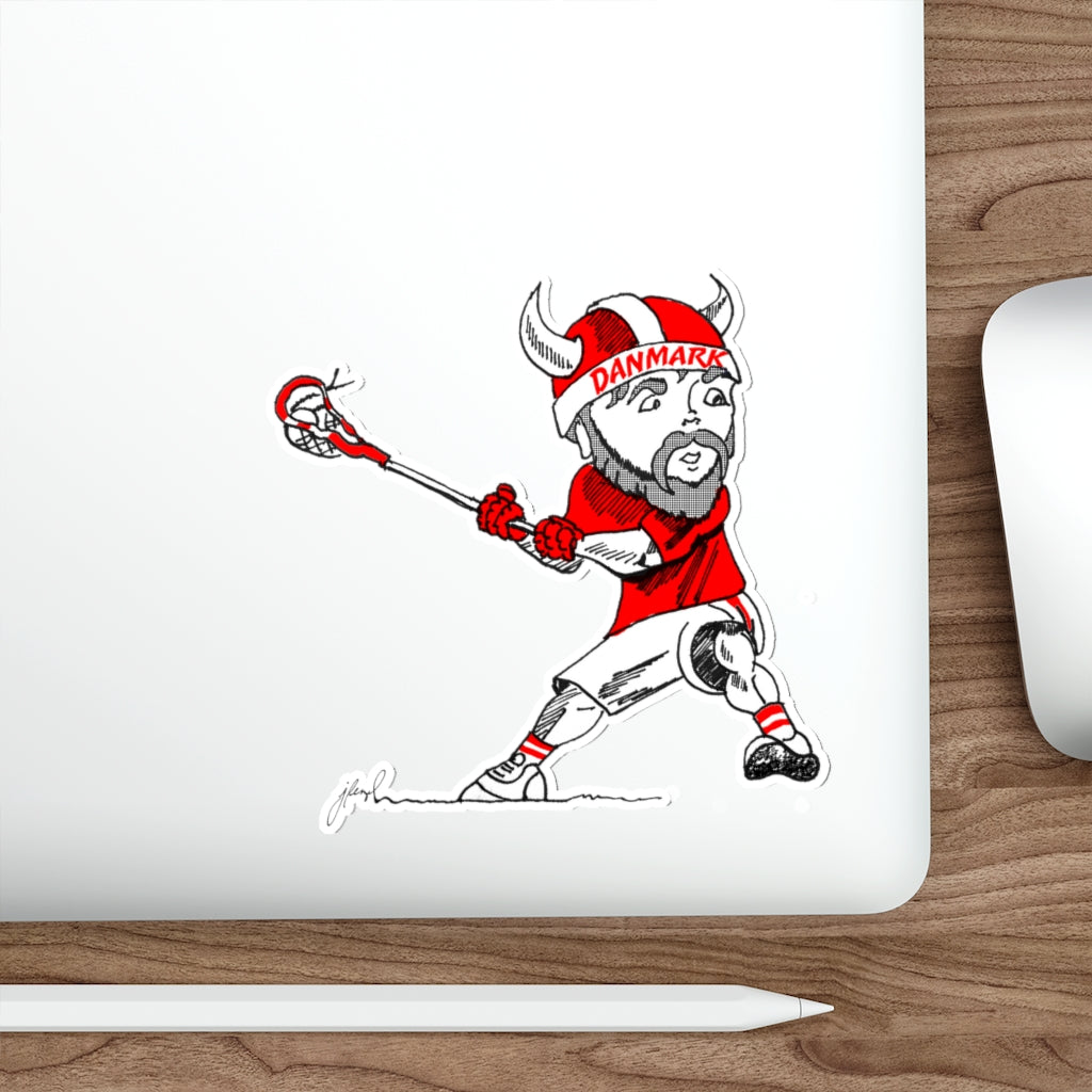Danish Lacrosse Die-Cut Stickers