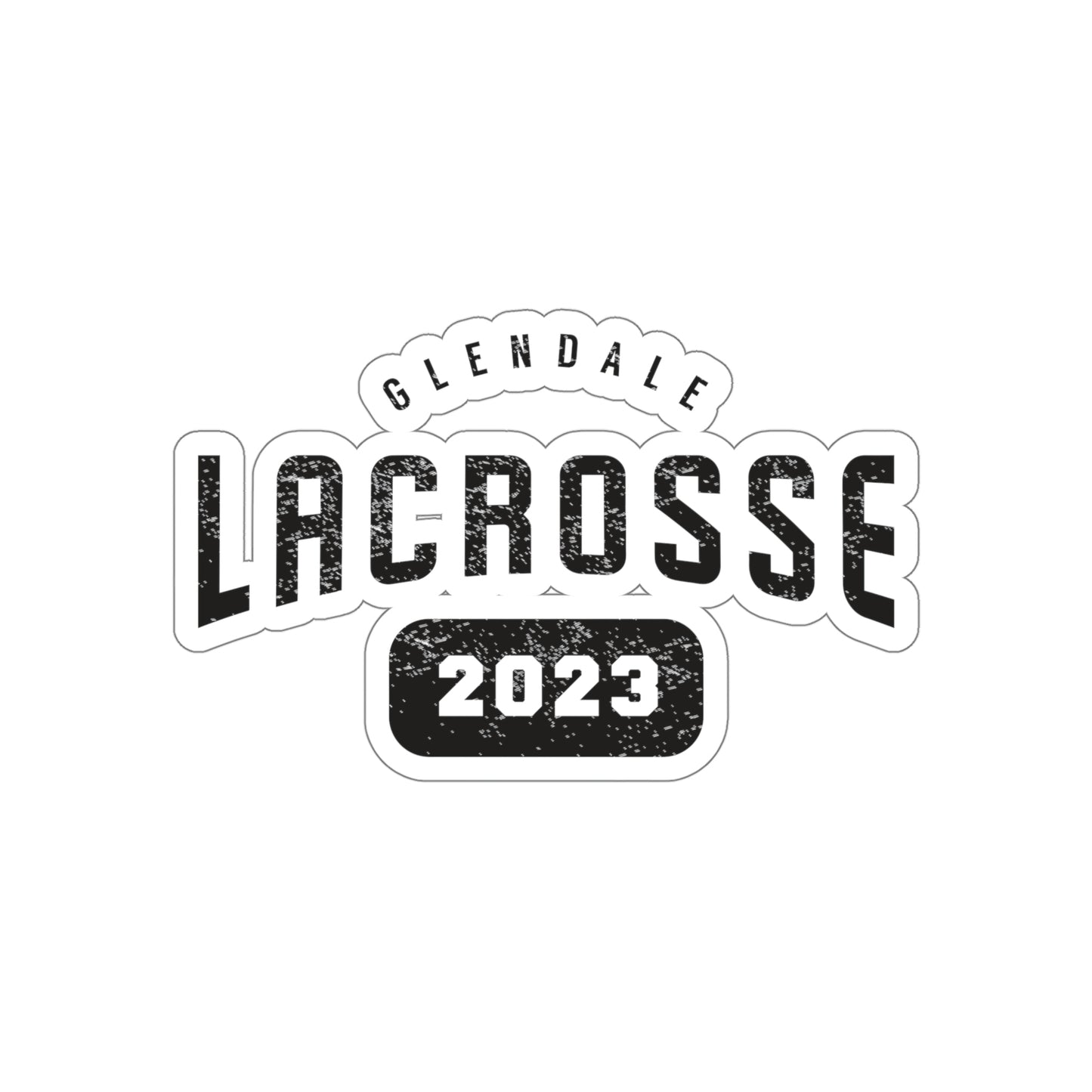 Glendale HS Lacrosse Die-Cut Stickers - Year