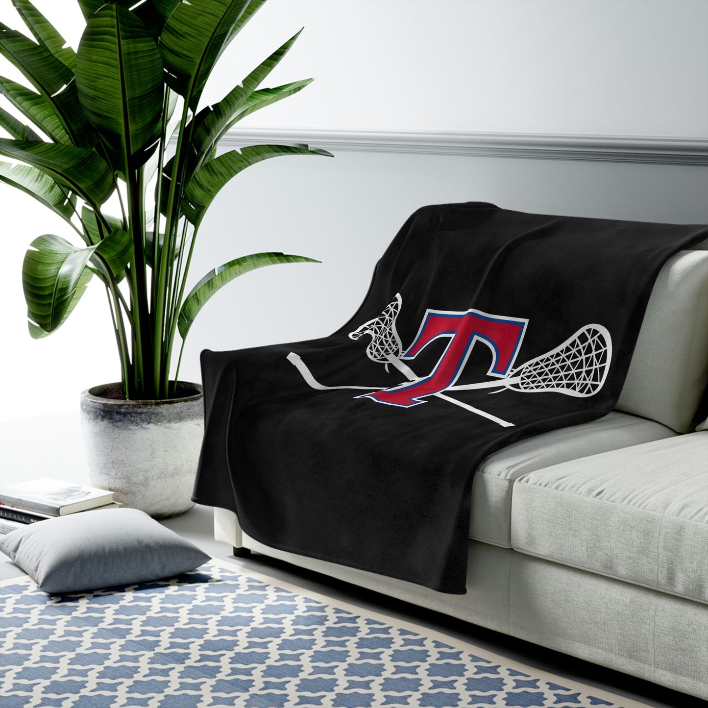 TMHS Lacrosse Velveteen Plush Blanket