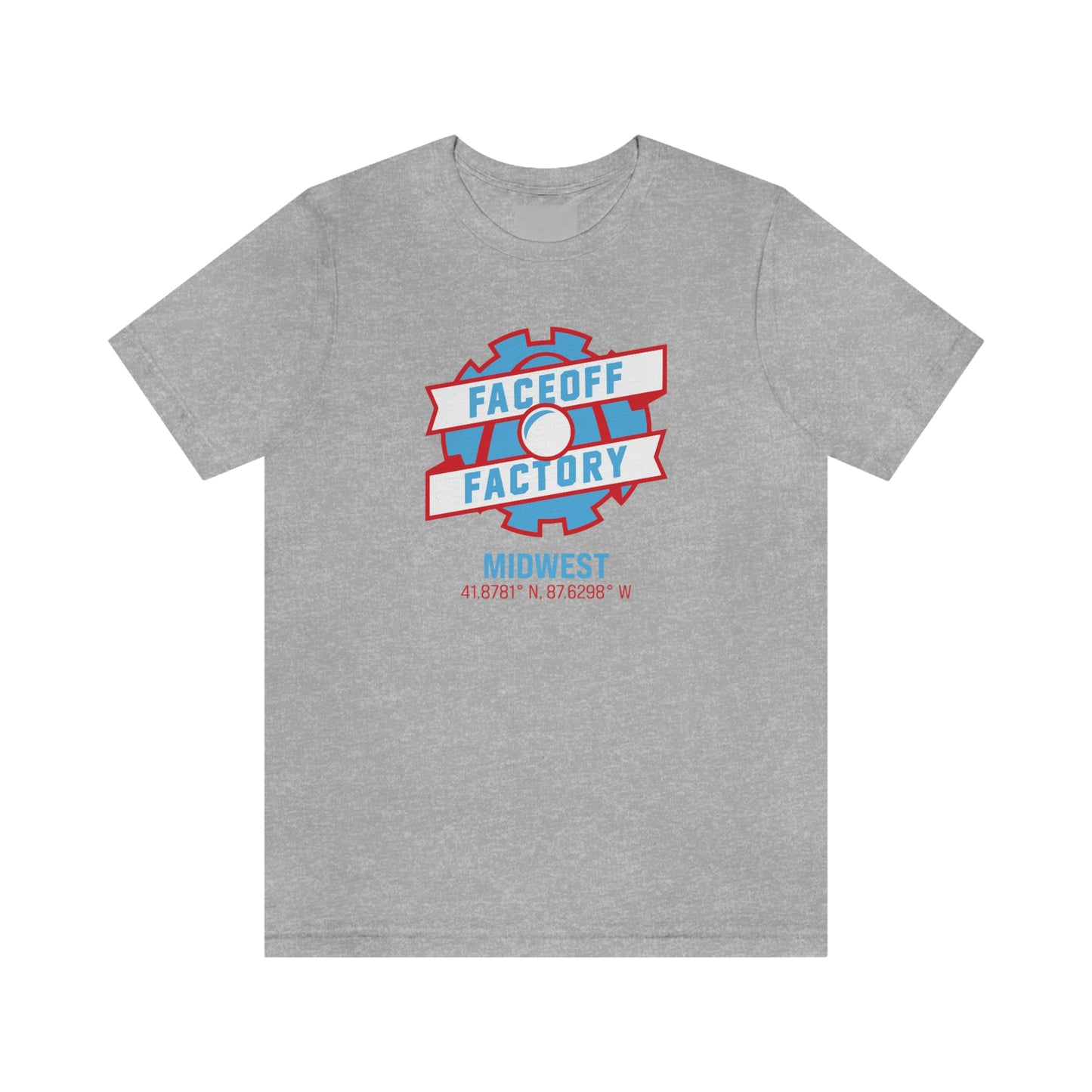Adult Faceoff Factory Bella + Canvas Short Sleeve Cotton Tee - Midwest