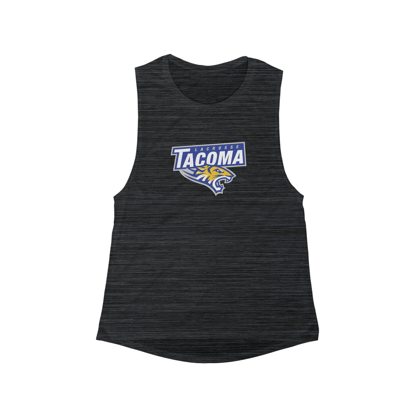 Women's Tacoma Tigers Lacrosse Bella + Canvas Flowy Scoop Muscle Tank
