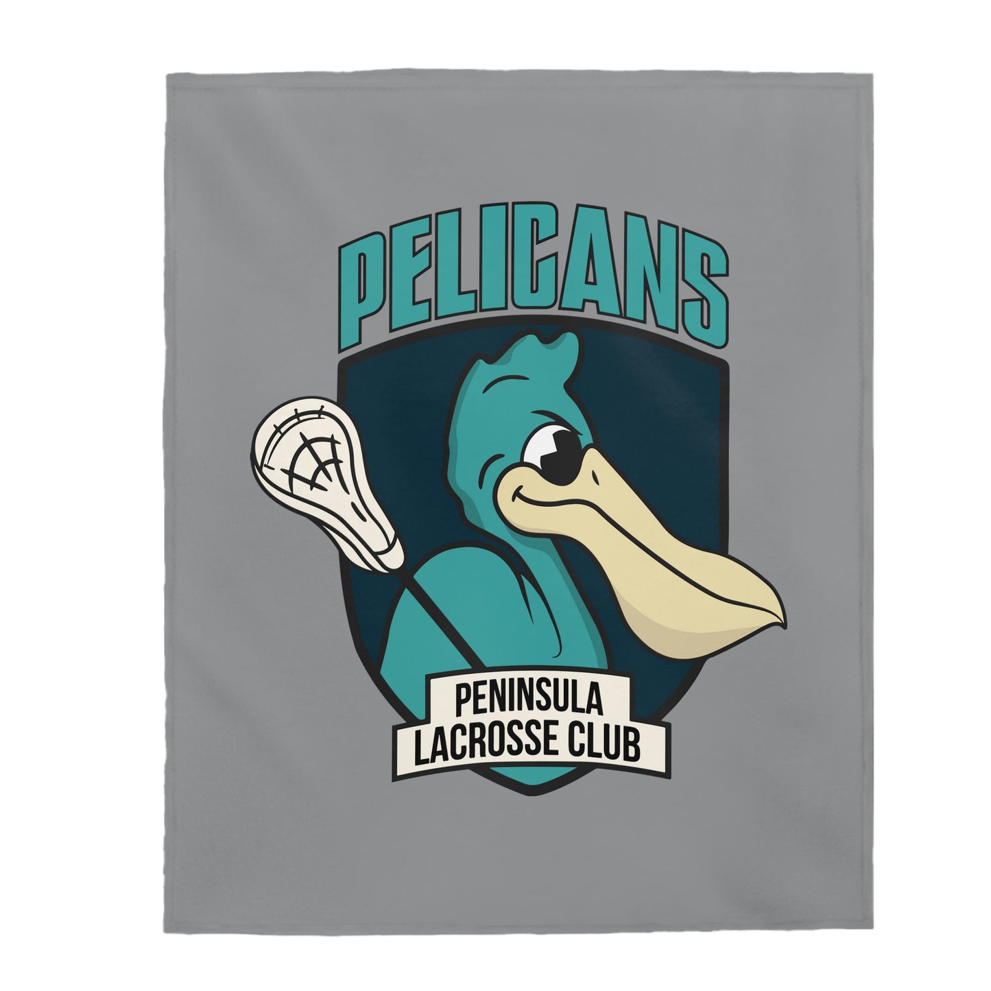 Peninsula Lacrosse Velveteen Plush Blanket