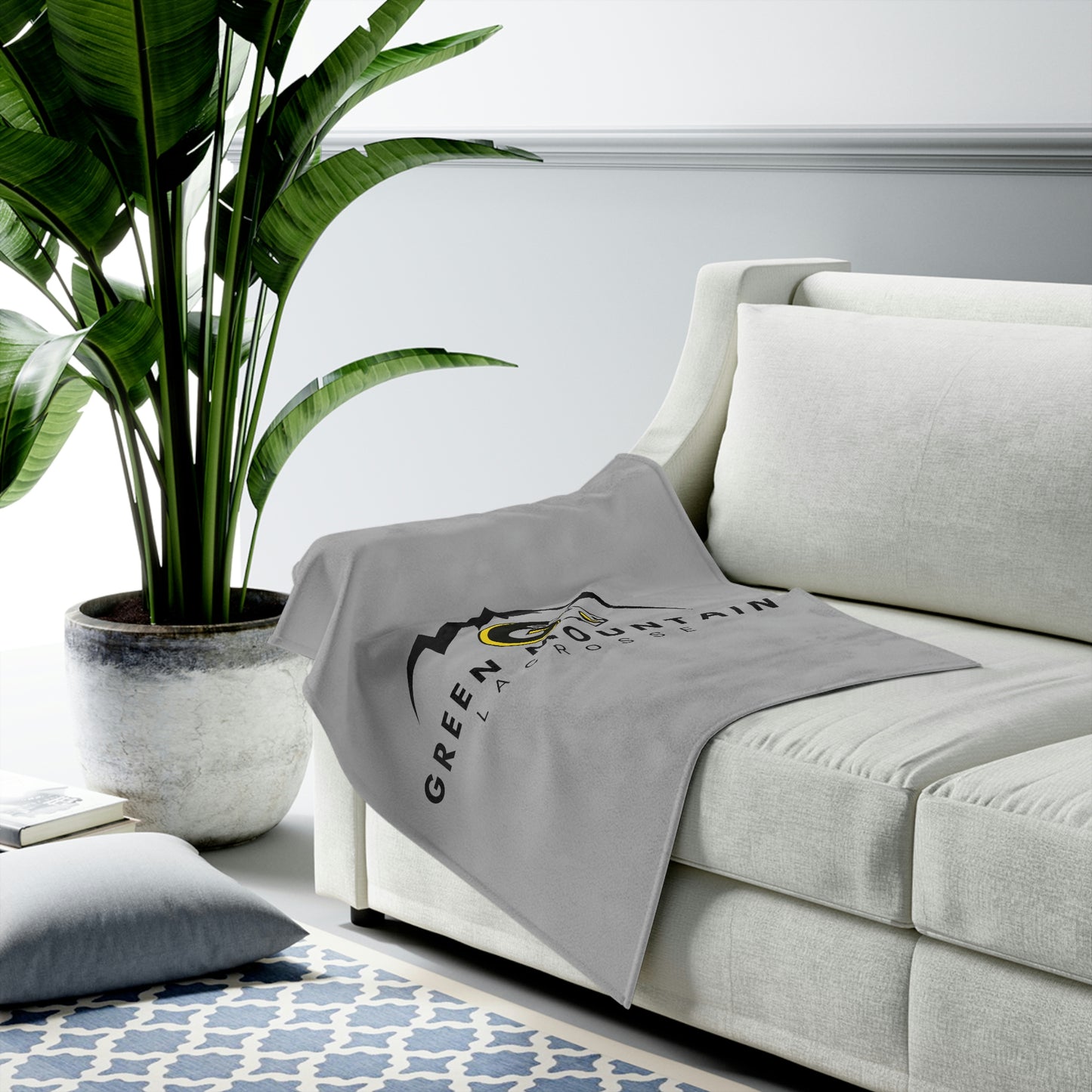 Green Mountain Lacrosse Velveteen Plush Blanket