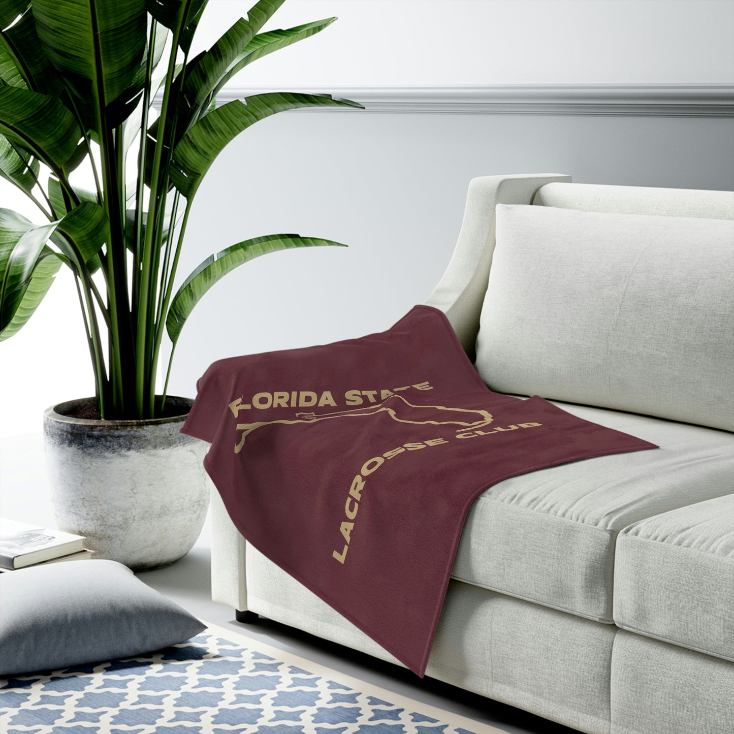 FSU Lacrosse Velveteen Plush Blanket