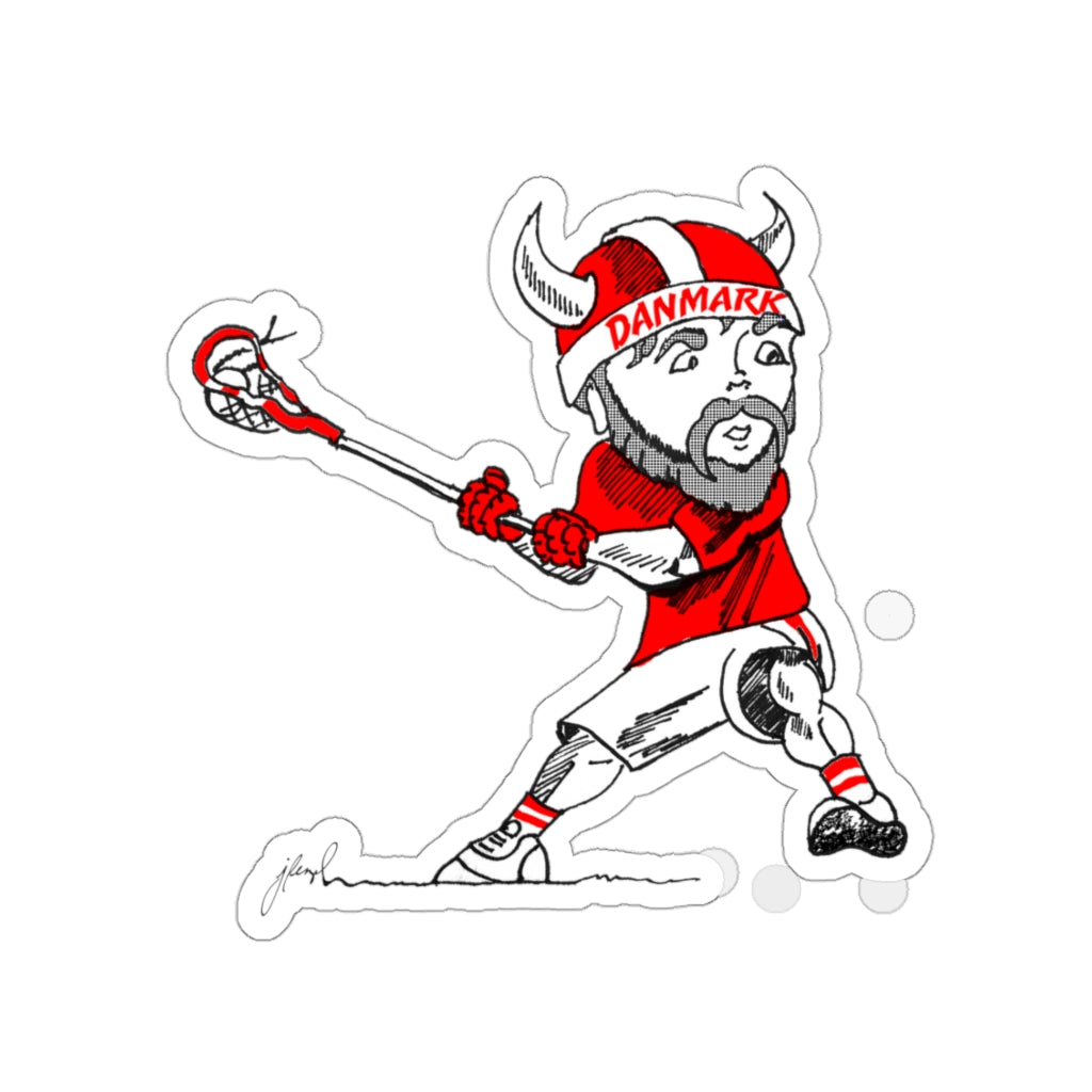 Danish Lacrosse Die-Cut Stickers