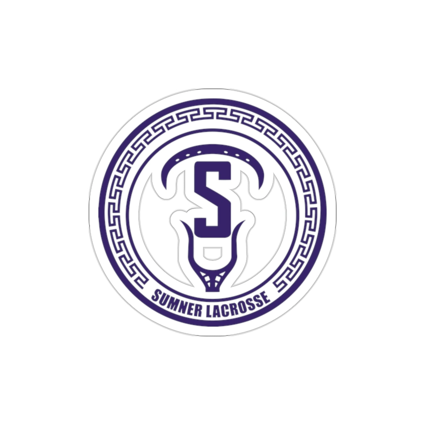 Sumner Spartans Lacrosse Die-Cut Stickers