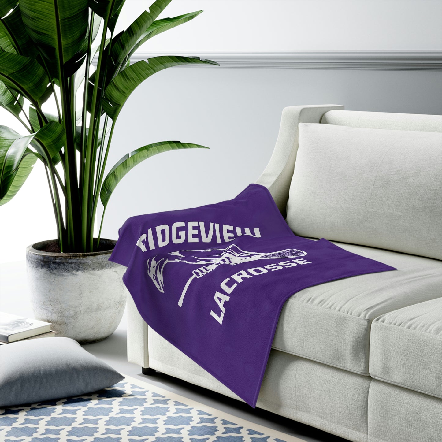 Ridgeview Lacrosse Velveteen Plush Blanket