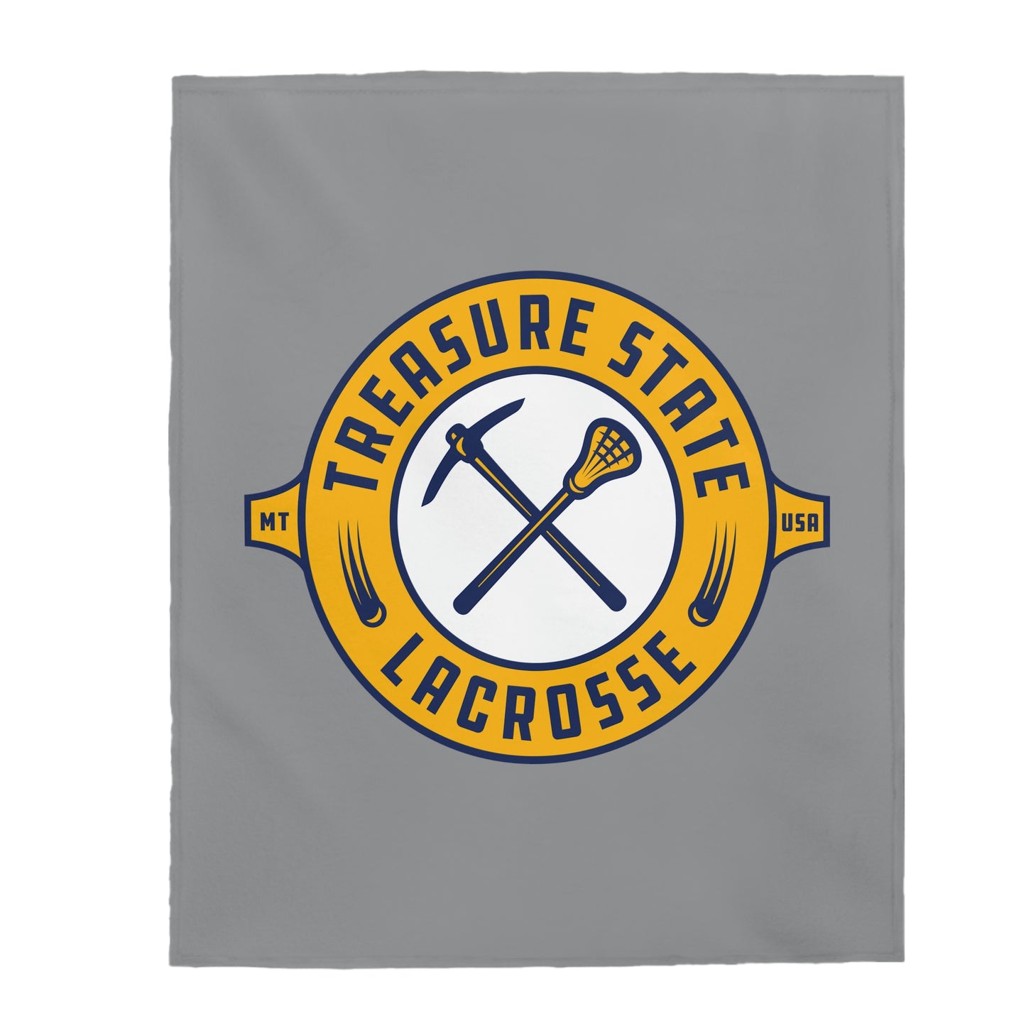 Treasure State Lacrosse Velveteen Plush Blanket