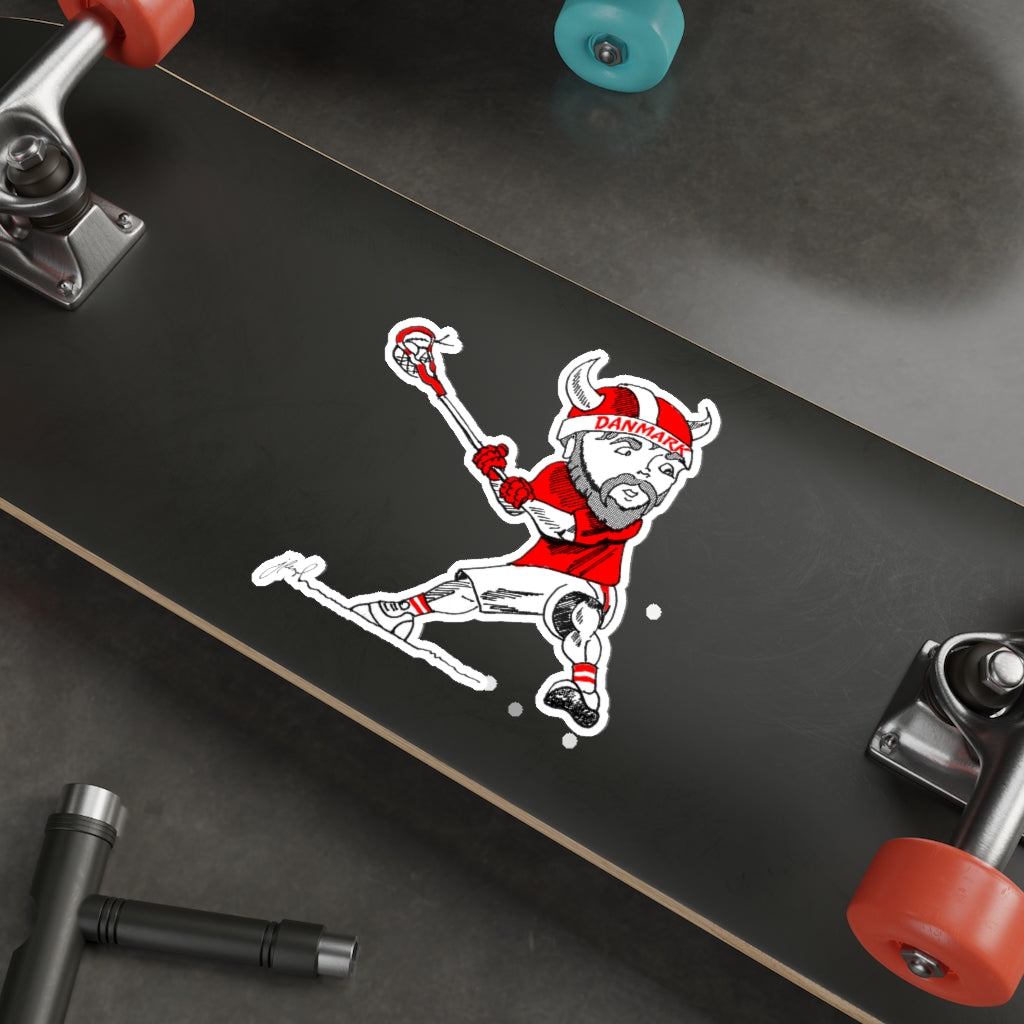 Danish Lacrosse Die-Cut Stickers