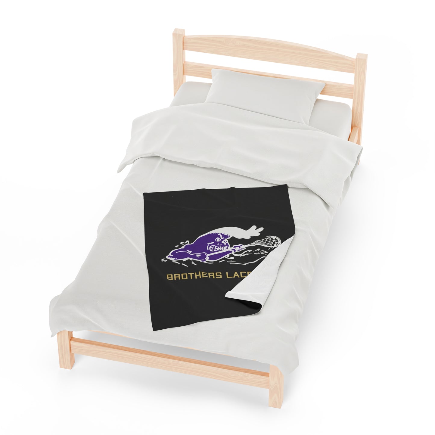 CBHS Lacrosse Wave Velveteen Plush Blanket