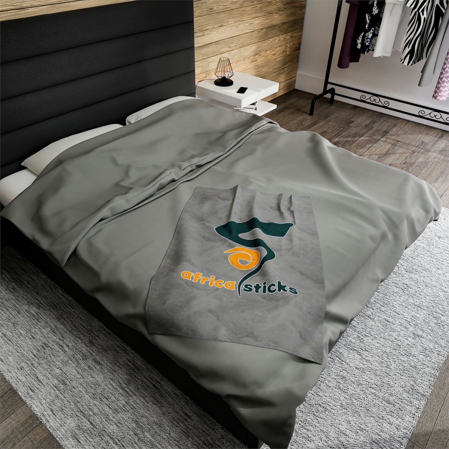 Africa Sticks Velveteen Plush Blanket