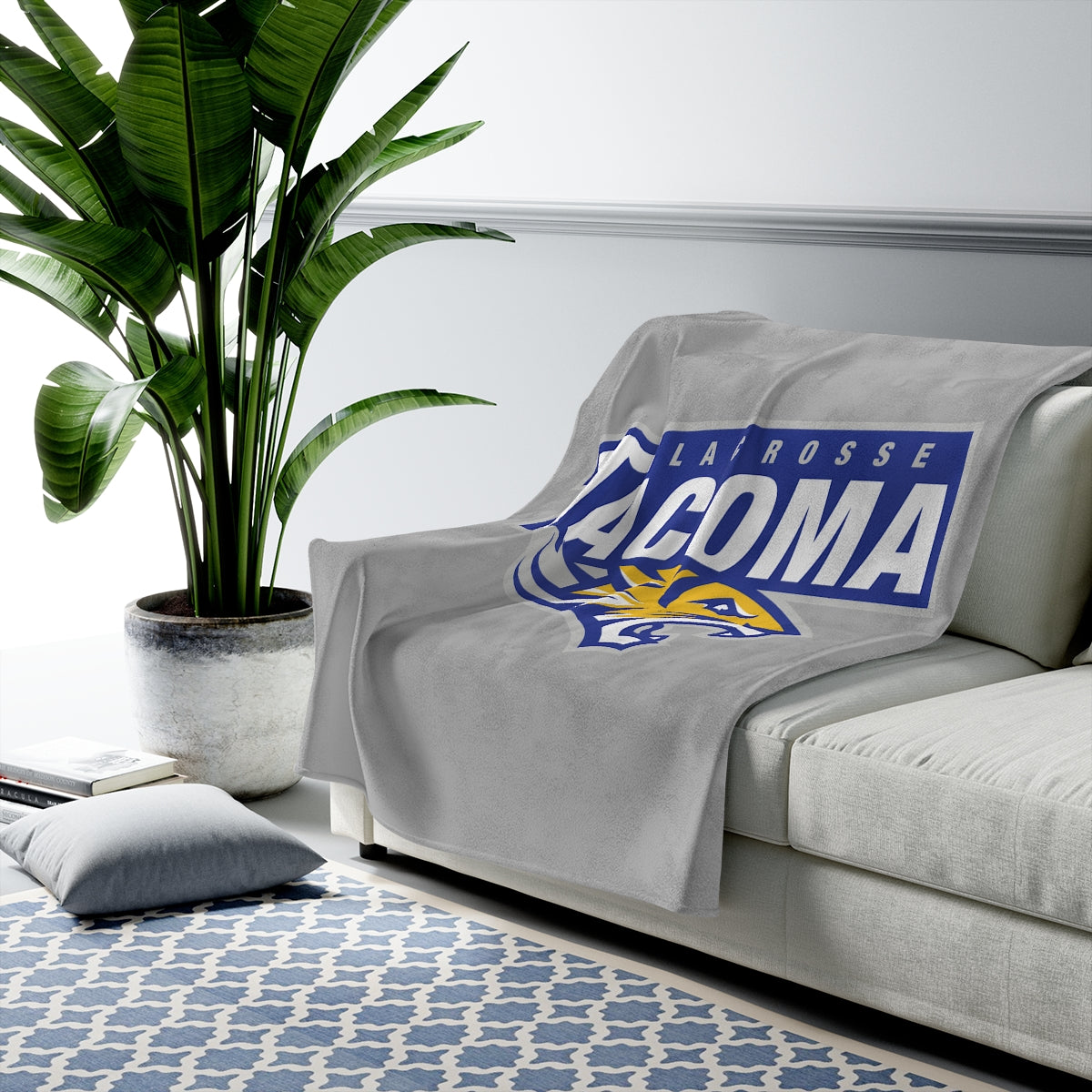 Tacoma Tigers Lacrosse Velveteen Plush Blanket