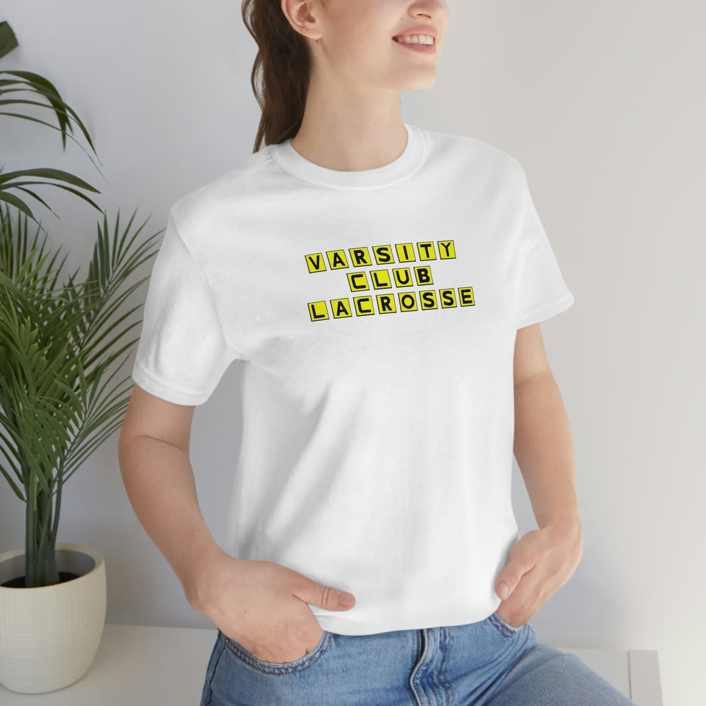 Adult Varsity Club Lacrosse Bella + Canvas Short Sleeve Cotton Tee - Waffle
