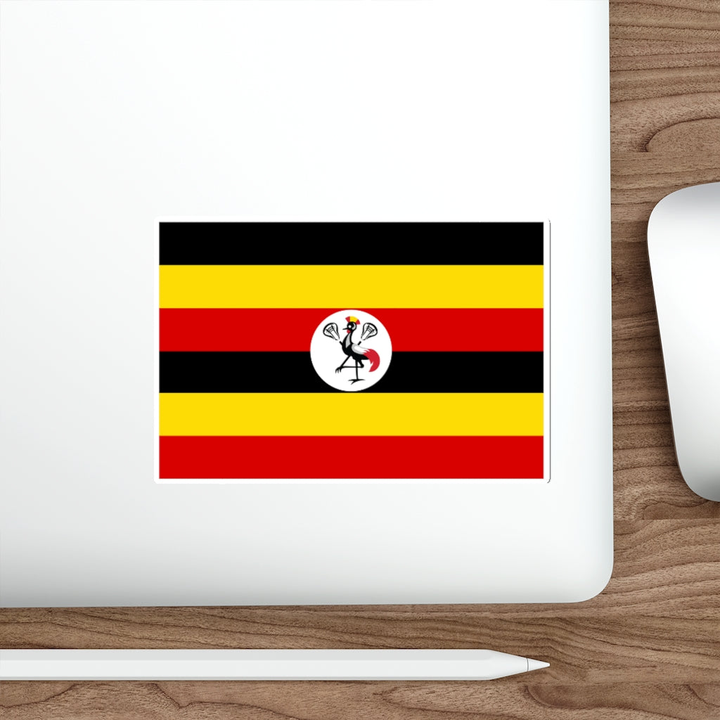 Uganda Lacrosse Flag Die-Cut Stickers