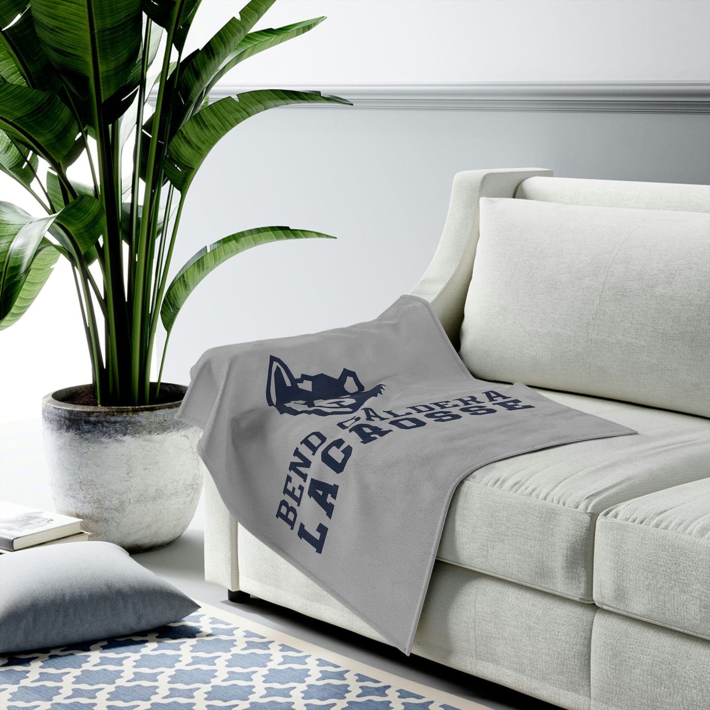 Bend Caldera Lacrosse Velveteen Plush Blanket