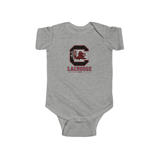 Infant Gamecocks Lacrosse Rabbit Skins Onesie